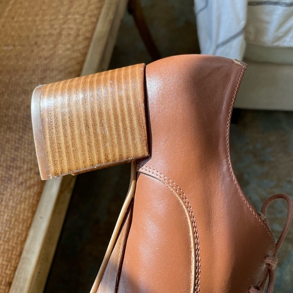 NEW || Brown Leather Heels - Picture 7 of 7